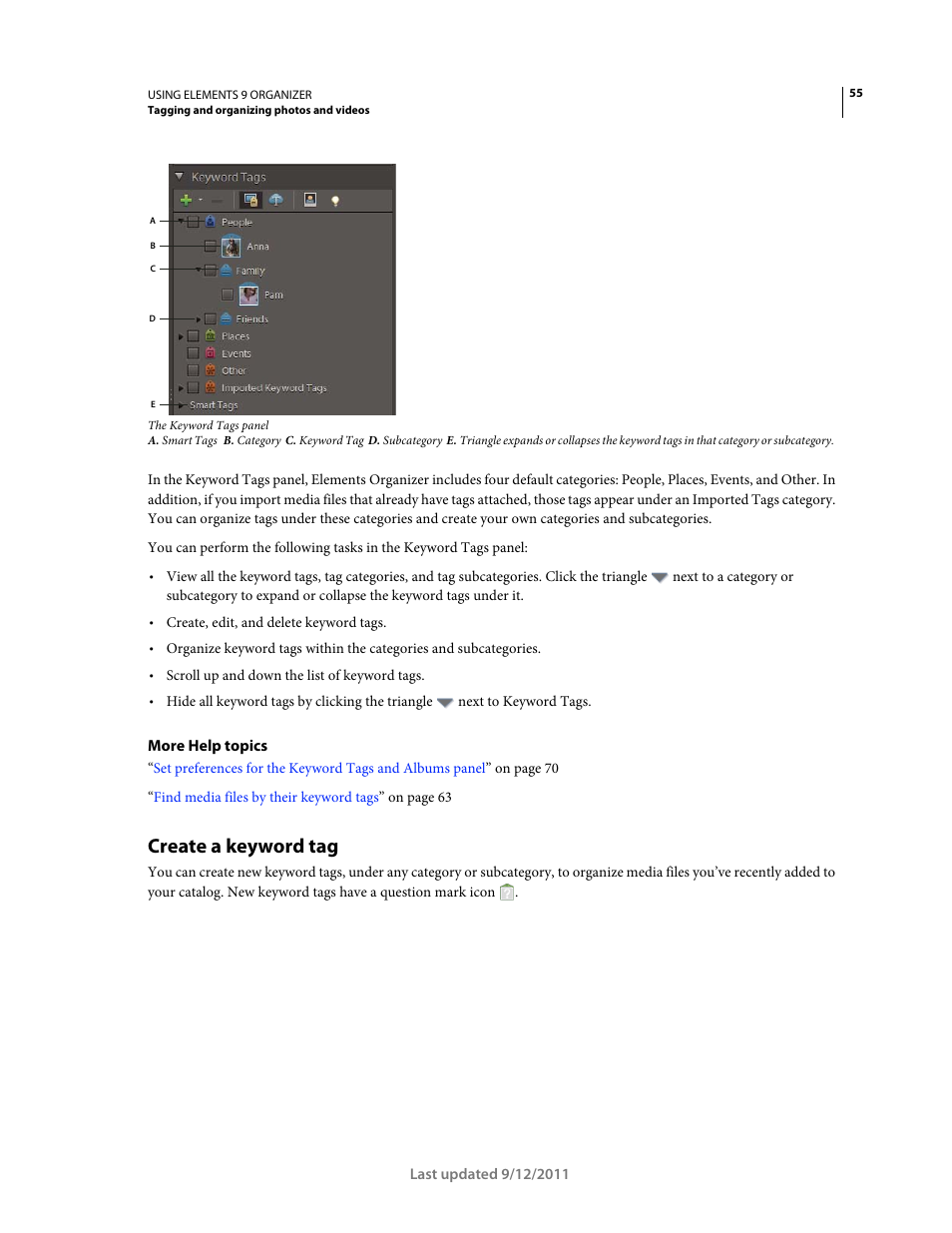 Create a keyword tag | Adobe Elements Organizer 9 User Manual | Page 59 / 180