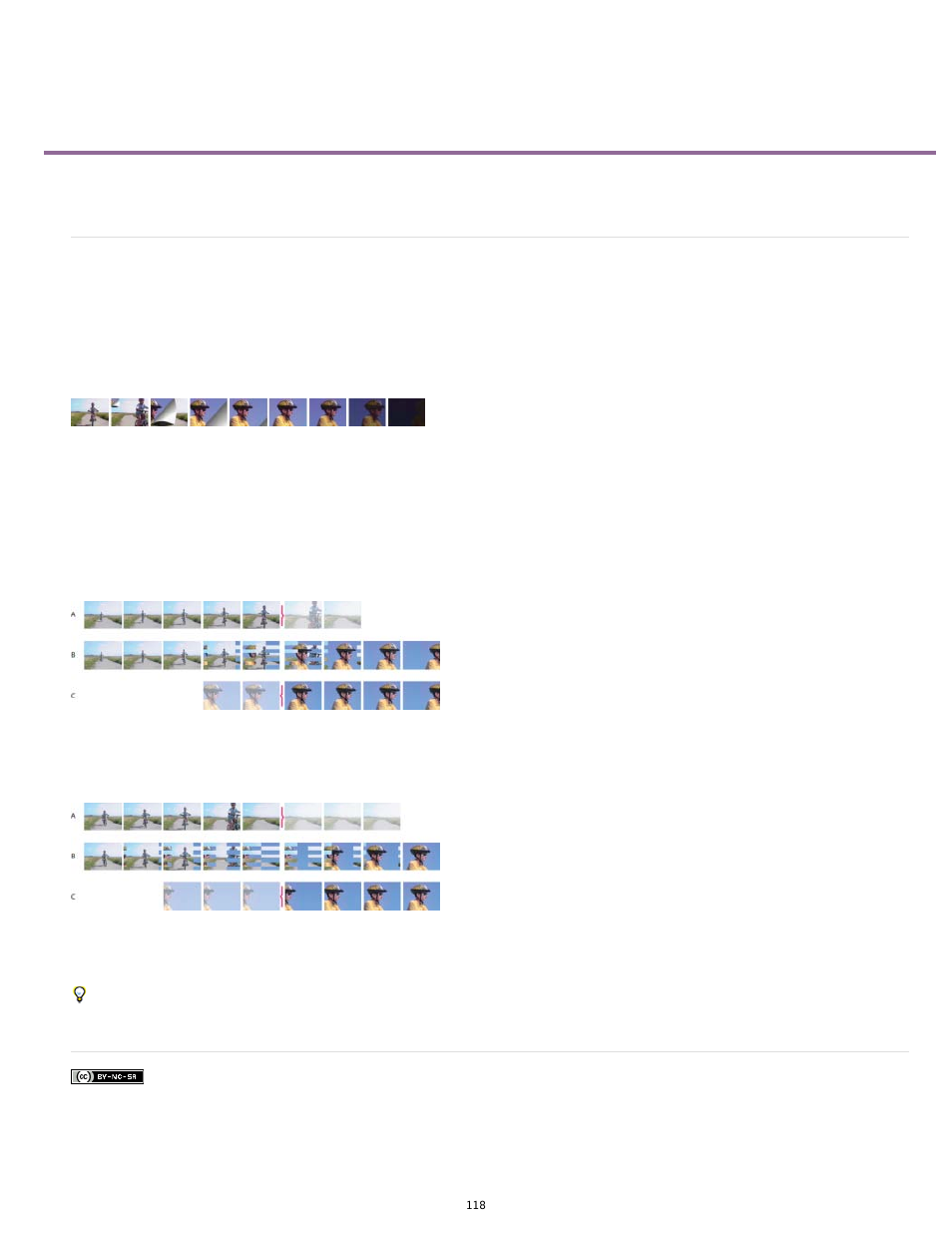 Transition basics, How transitions work | Adobe Premiere Elements 12 User Manual | Page 122 / 319