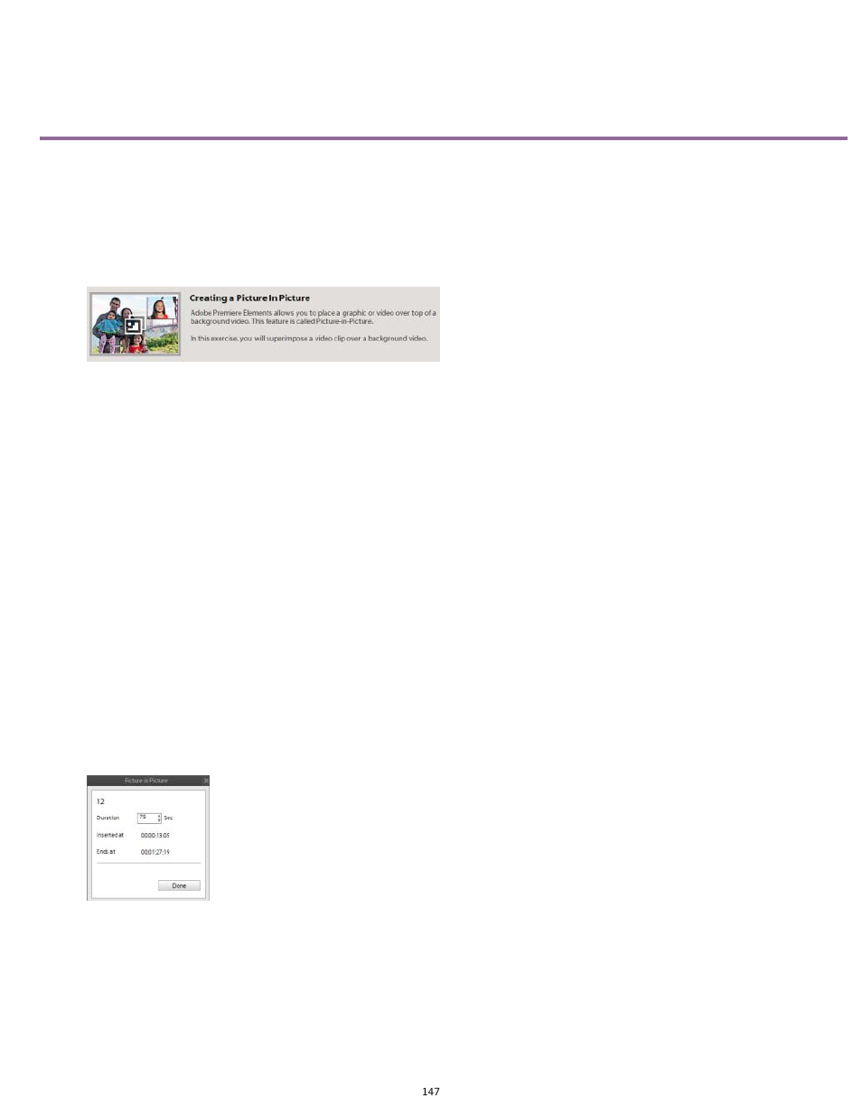 Creating a picture in picture - guided edit | Adobe Premiere Elements 12 User Manual | Page 151 / 319