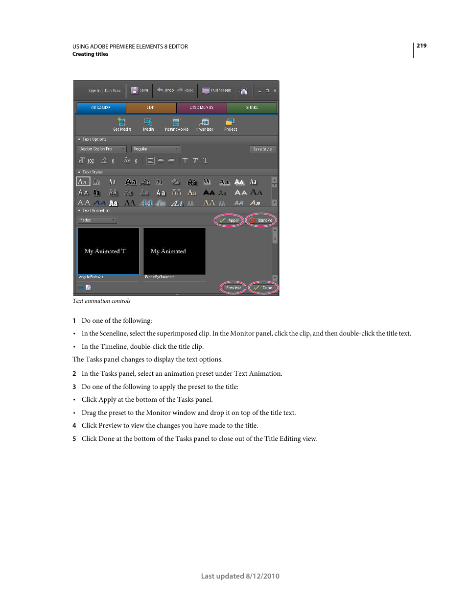 Adobe Premiere Elements 8 User Manual | Page 224 / 313