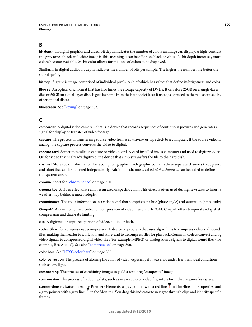 Channel | Adobe Premiere Elements 8 User Manual | Page 305 / 313