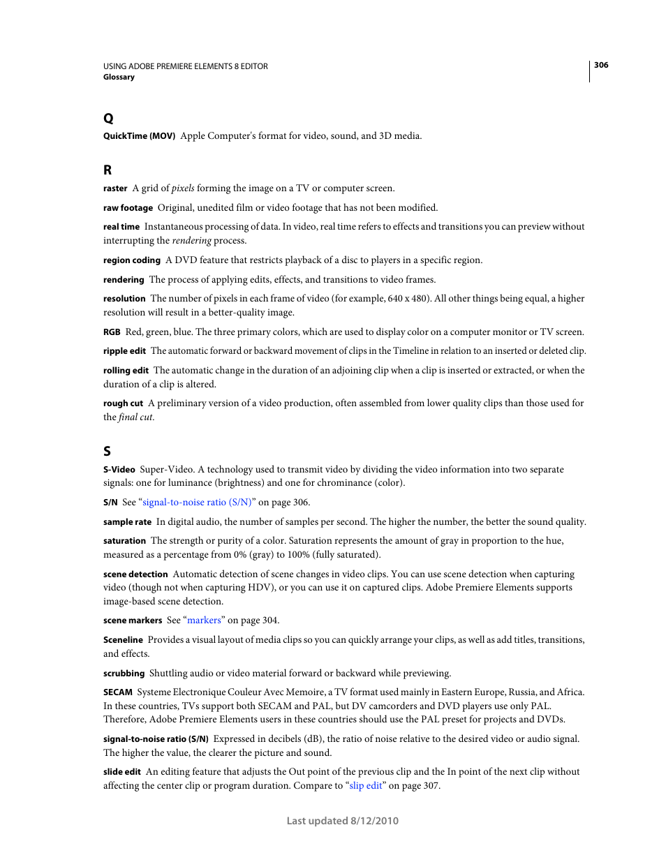 Rough cut | Adobe Premiere Elements 8 User Manual | Page 311 / 313