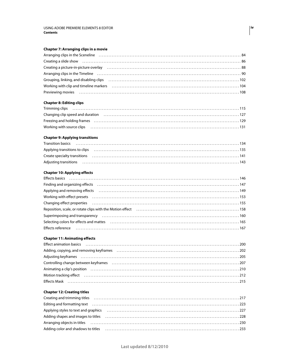 Adobe Premiere Elements 8 User Manual | Page 4 / 313