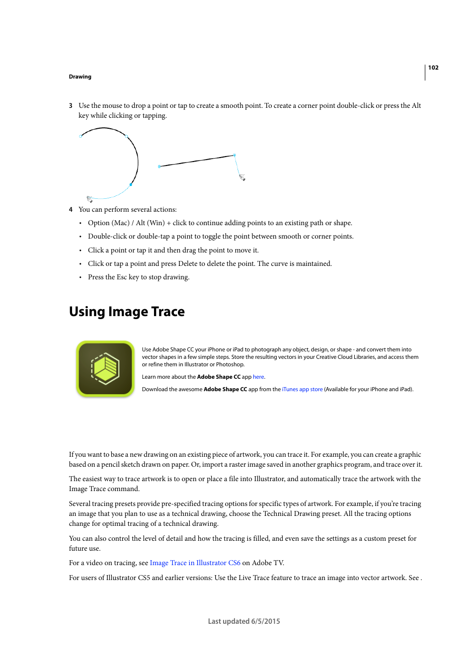 Using image trace | Adobe Illustrator CC 2015 User Manual | Page 107 / 556