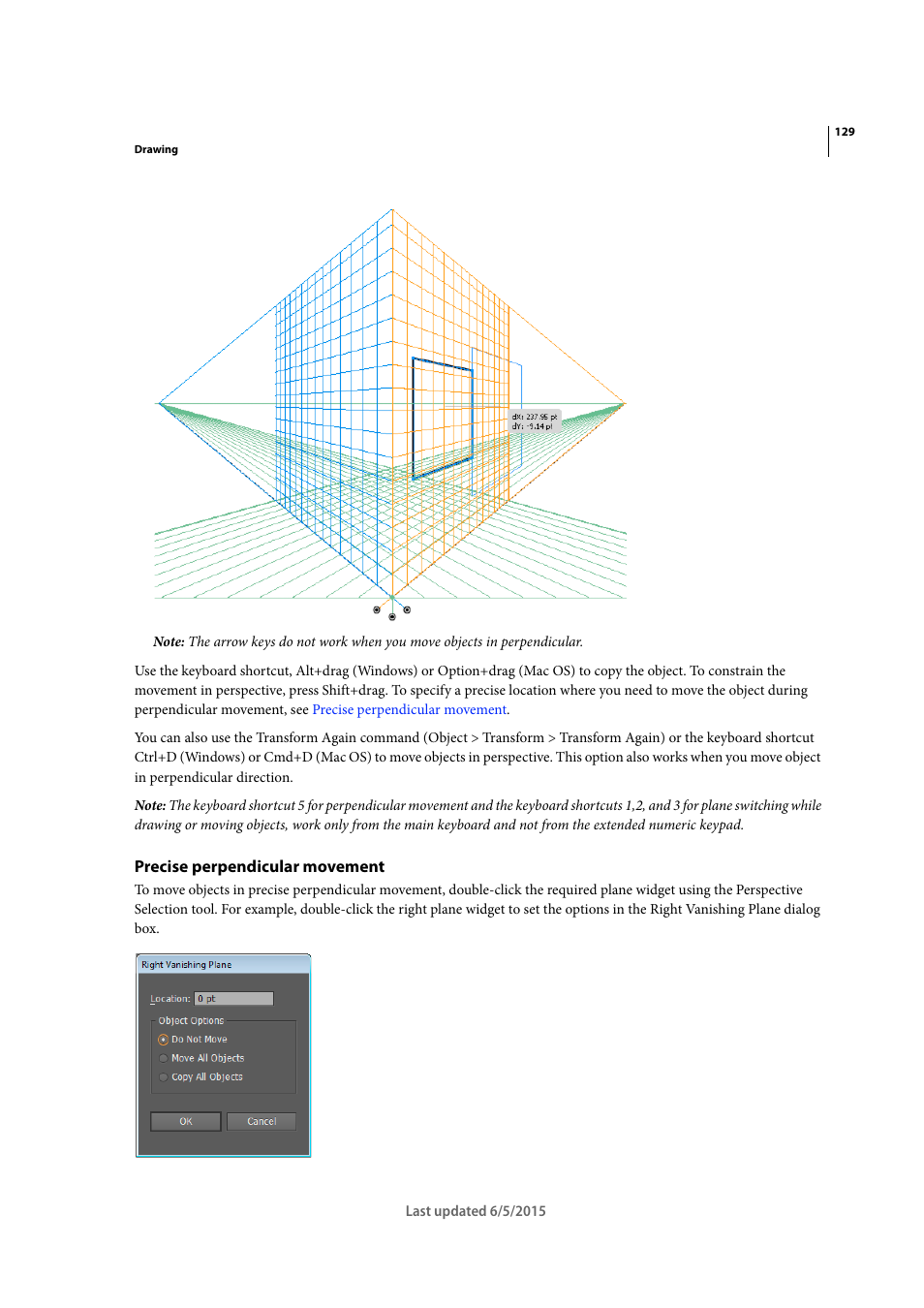 Precise perpendicular movement | Adobe Illustrator CC 2015 User Manual | Page 134 / 556