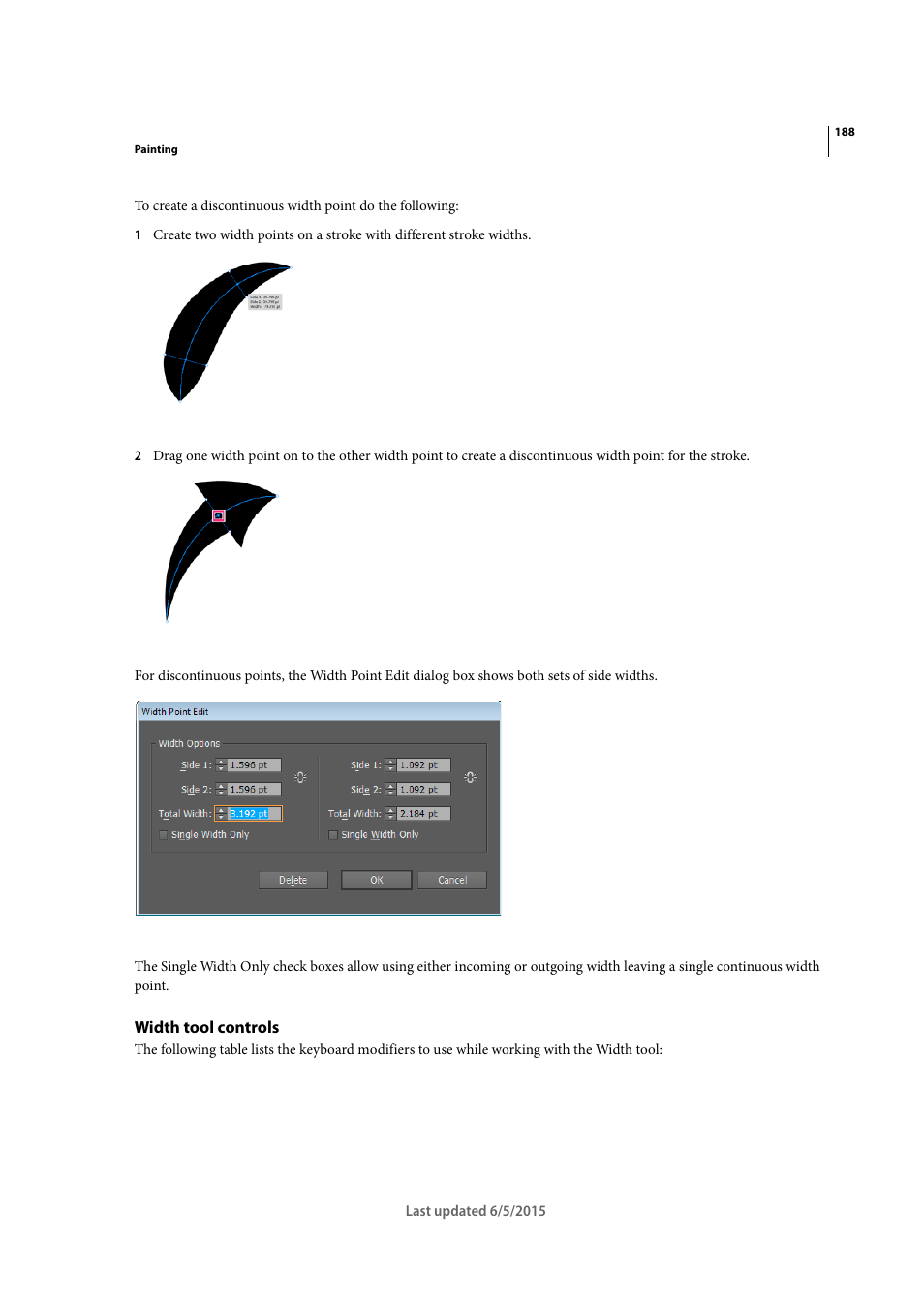 Width tool controls | Adobe Illustrator CC 2015 User Manual | Page 193 / 556