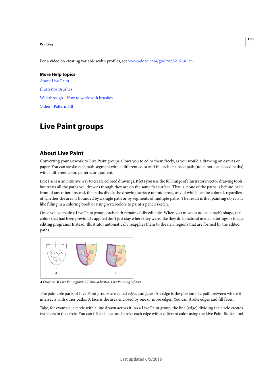 Live paint groups, About live paint | Adobe Illustrator CC 2015 User Manual | Page 195 / 556