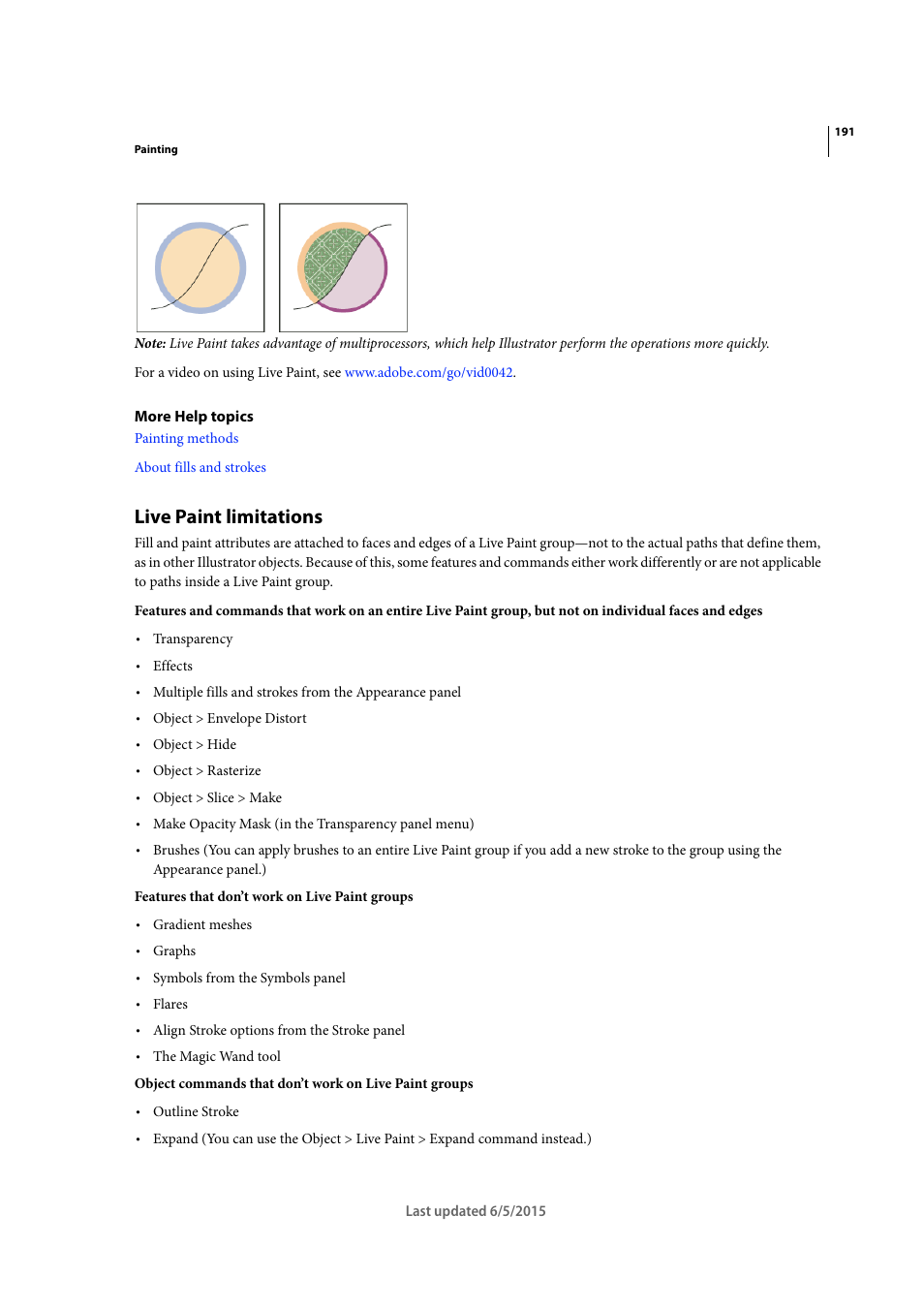 Live paint limitations | Adobe Illustrator CC 2015 User Manual | Page 196 / 556