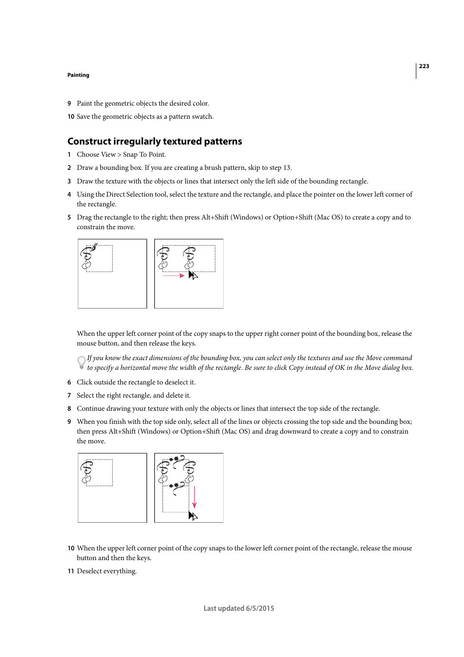 Construct irregularly textured patterns | Adobe Illustrator CC 2015 User Manual | Page 228 / 556