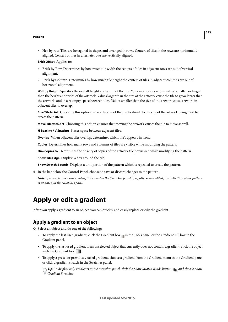 Apply or edit a gradient, Apply a gradient to an object | Adobe Illustrator CC 2015 User Manual | Page 238 / 556