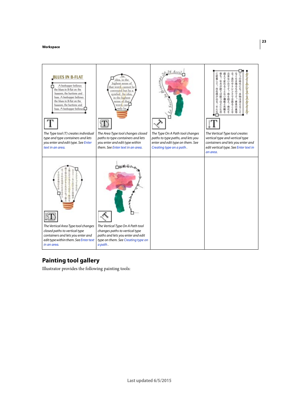 Painting tool gallery | Adobe Illustrator CC 2015 User Manual | Page 29 / 556