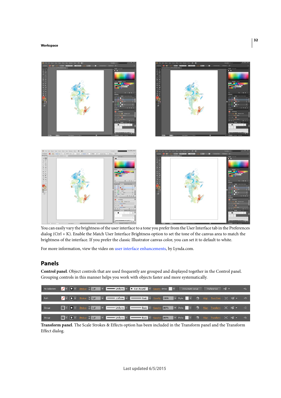 Panels | Adobe Illustrator CC 2015 User Manual | Page 37 / 556