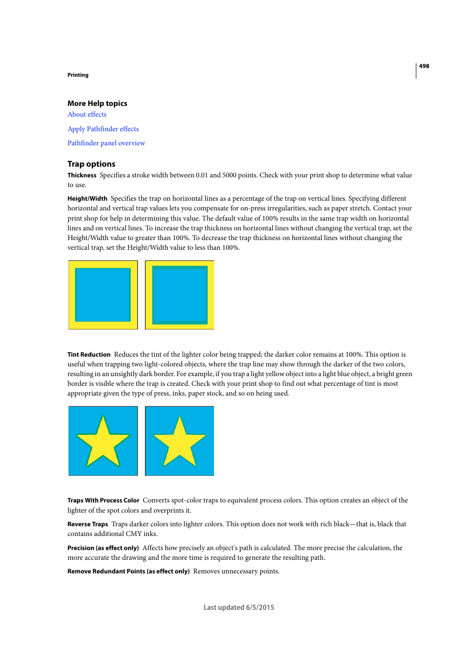 Trap options | Adobe Illustrator CC 2015 User Manual | Page 503 / 556