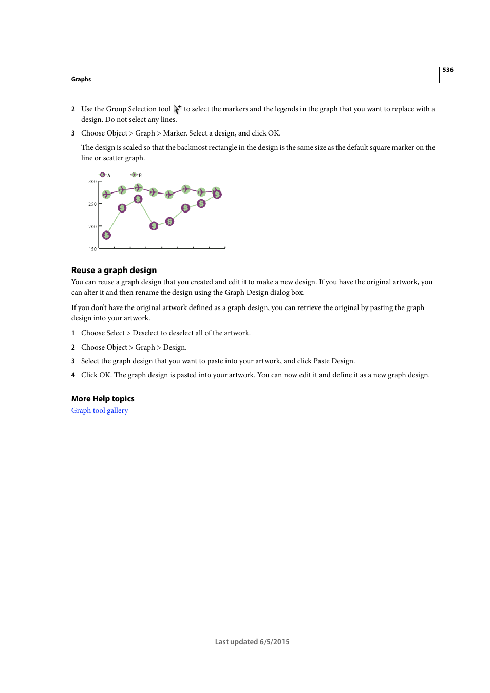 Reuse a graph design | Adobe Illustrator CC 2015 User Manual | Page 541 / 556