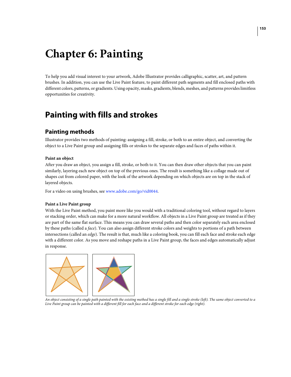 Chapter 6: painting, Painting with fills and strokes, Painting methods | Adobe Illustrator CS4 User Manual | Page 160 / 499