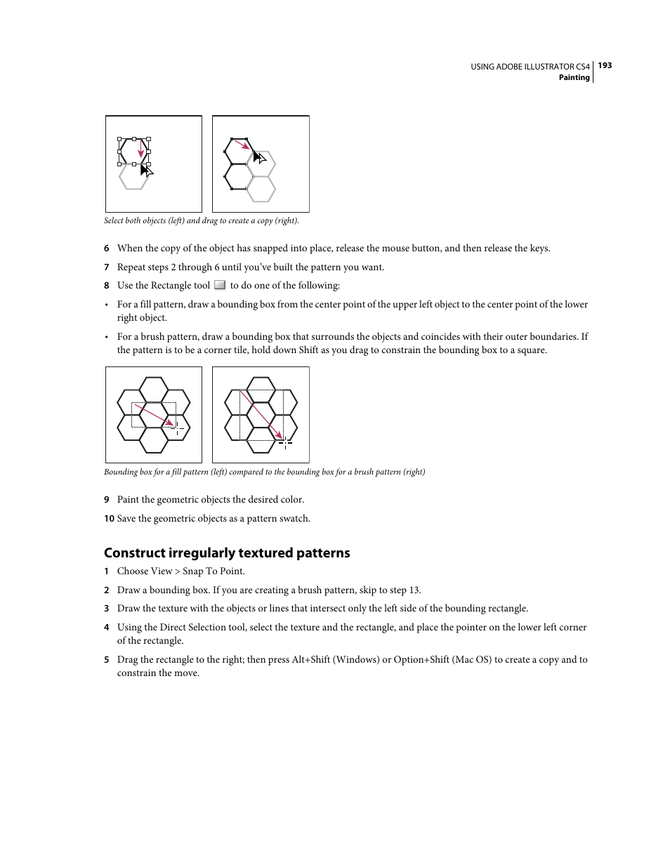 Construct irregularly textured patterns | Adobe Illustrator CS4 User Manual | Page 200 / 499