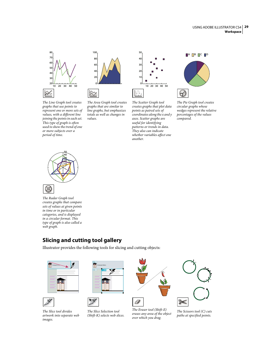 Slicing and cutting tool gallery | Adobe Illustrator CS4 User Manual | Page 36 / 499