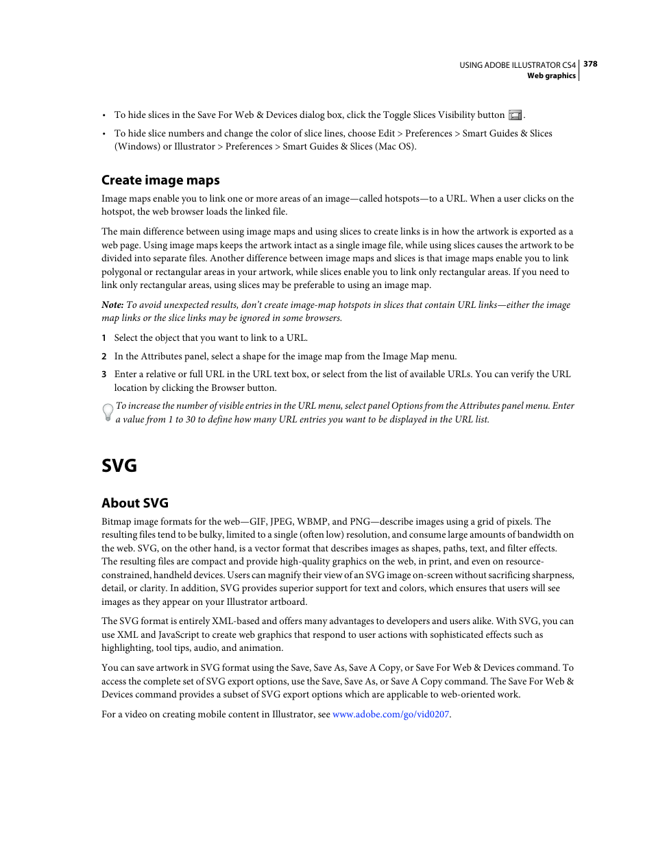 Create image maps, About svg | Adobe Illustrator CS4 User Manual | Page 385 / 499