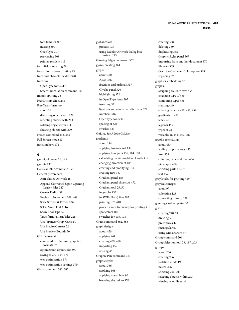 Adobe Illustrator CS4 User Manual | Page 489 / 499