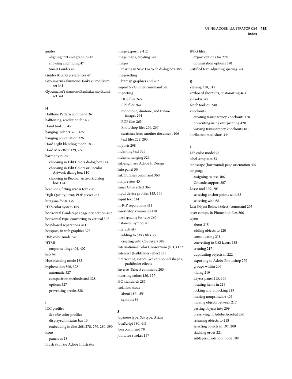 Adobe Illustrator CS4 User Manual | Page 490 / 499