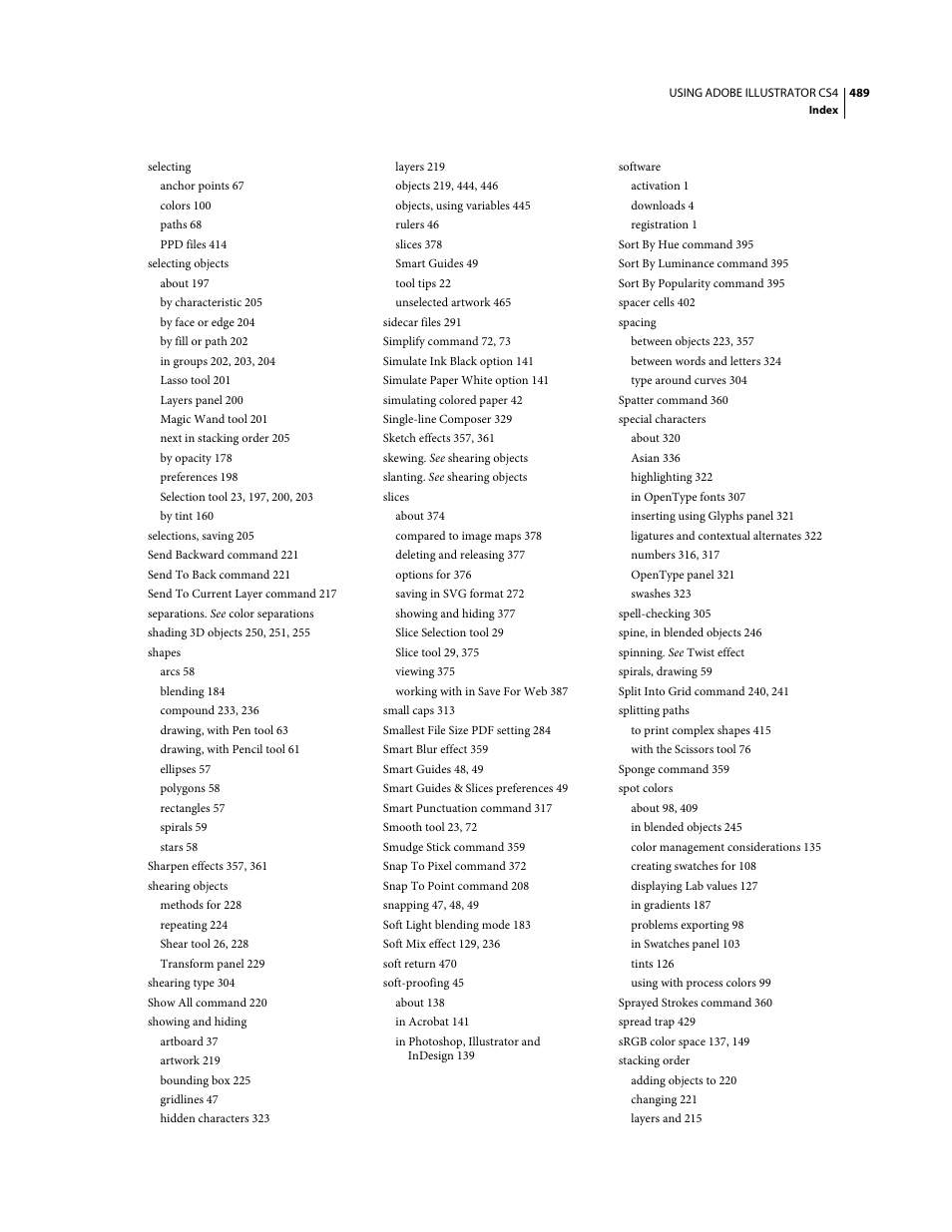 Adobe Illustrator CS4 User Manual | Page 496 / 499