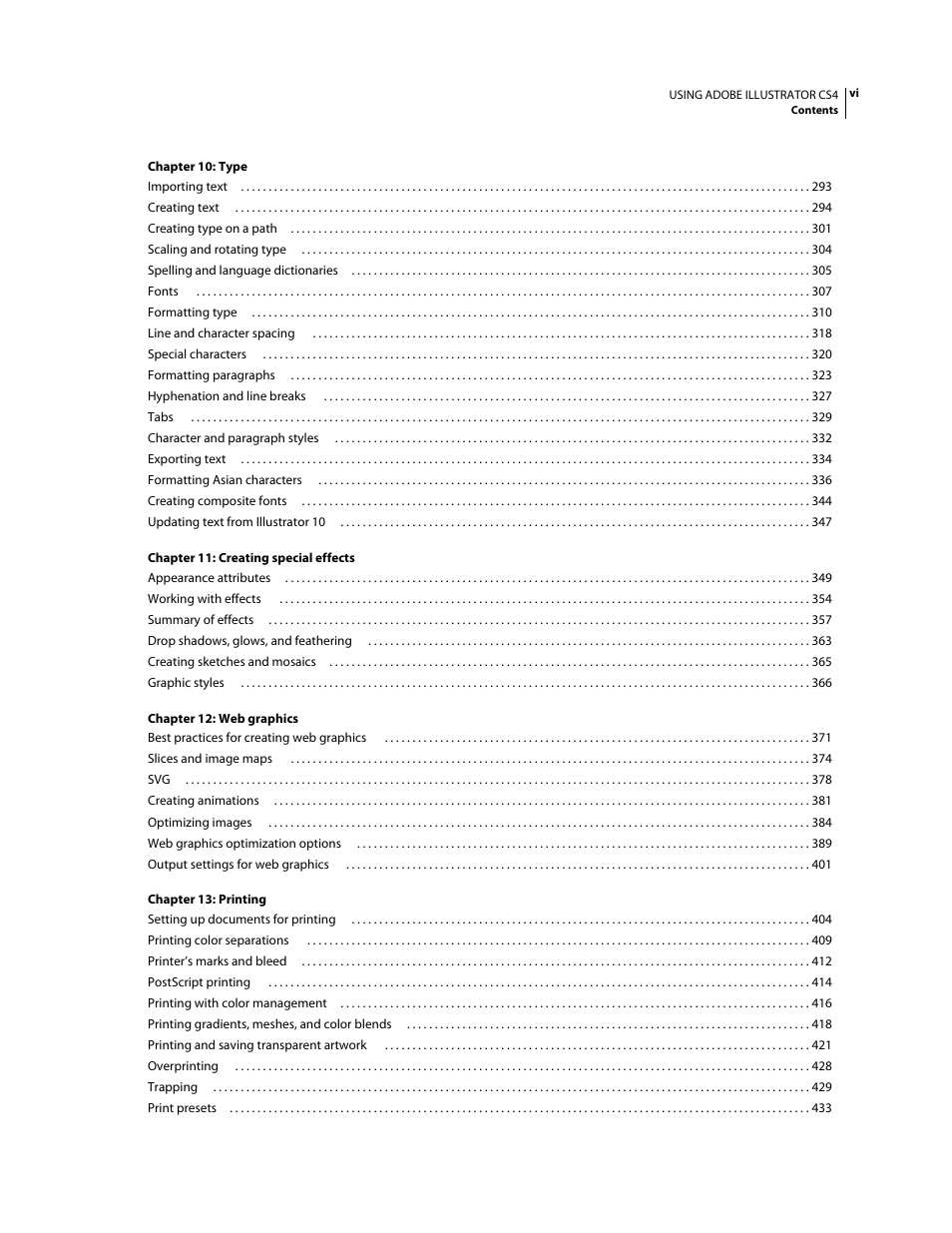 Adobe Illustrator CS4 User Manual | Page 6 / 499