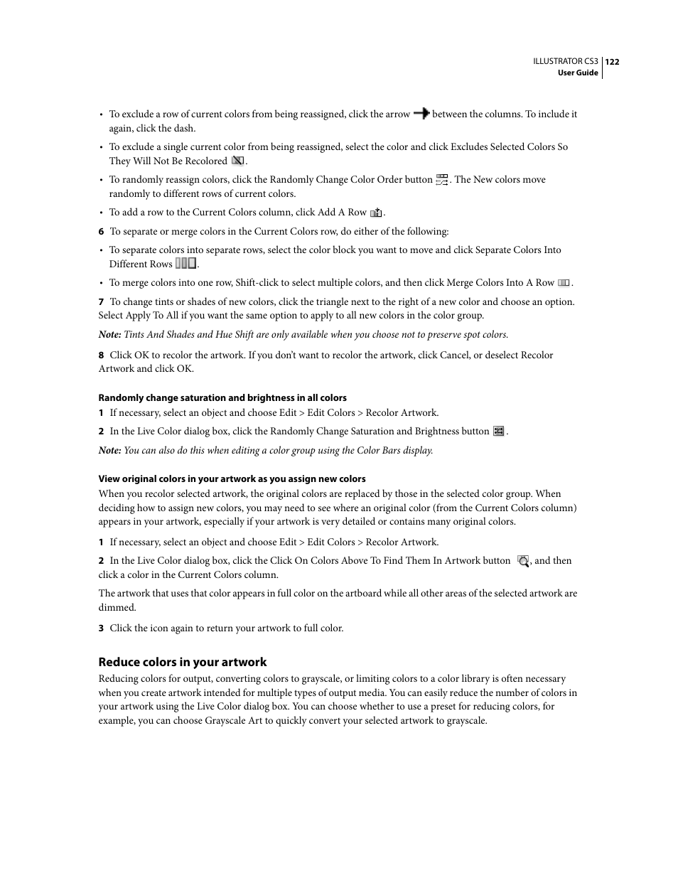 Reduce colors in your artwork | Adobe Illustrator CS3 User Manual | Page 128 / 495