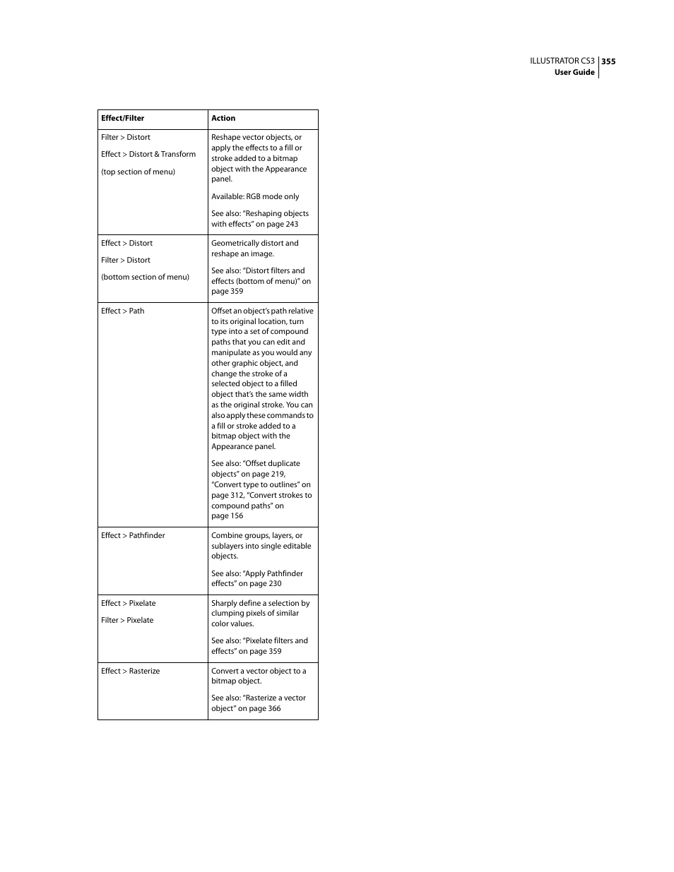 Adobe Illustrator CS3 User Manual | Page 361 / 495