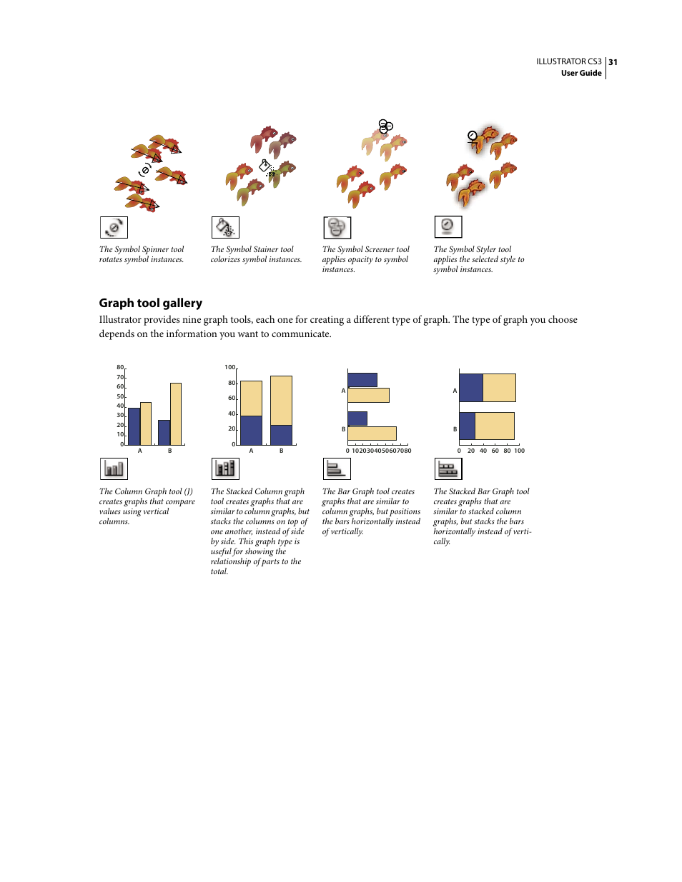 Graph tool gallery | Adobe Illustrator CS3 User Manual | Page 37 / 495