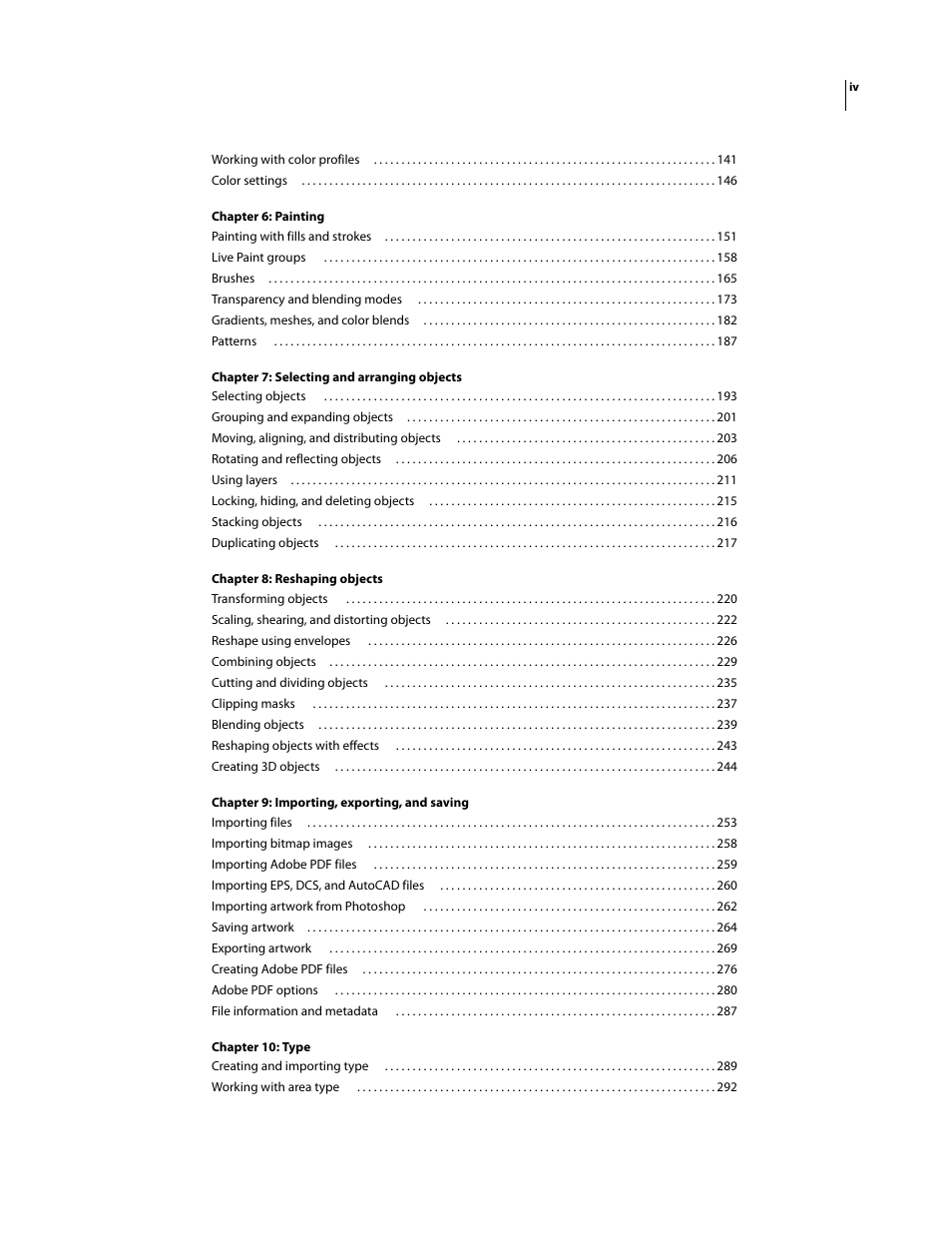 Adobe Illustrator CS3 User Manual | Page 4 / 495