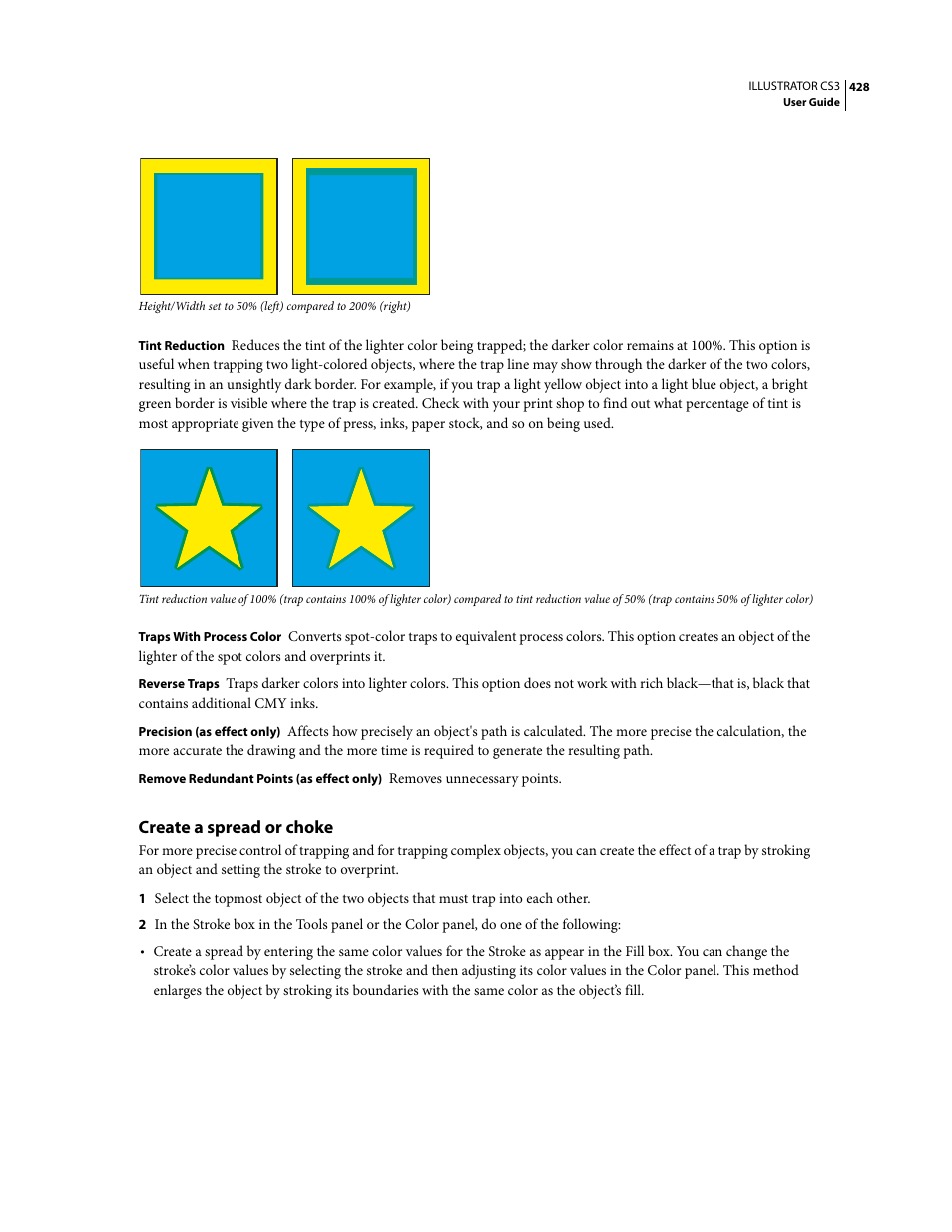 Create a spread or choke | Adobe Illustrator CS3 User Manual | Page 434 / 495