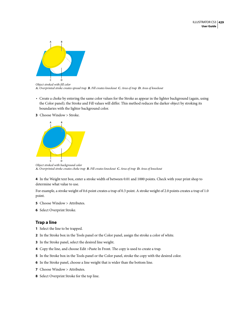 Trap a line | Adobe Illustrator CS3 User Manual | Page 435 / 495