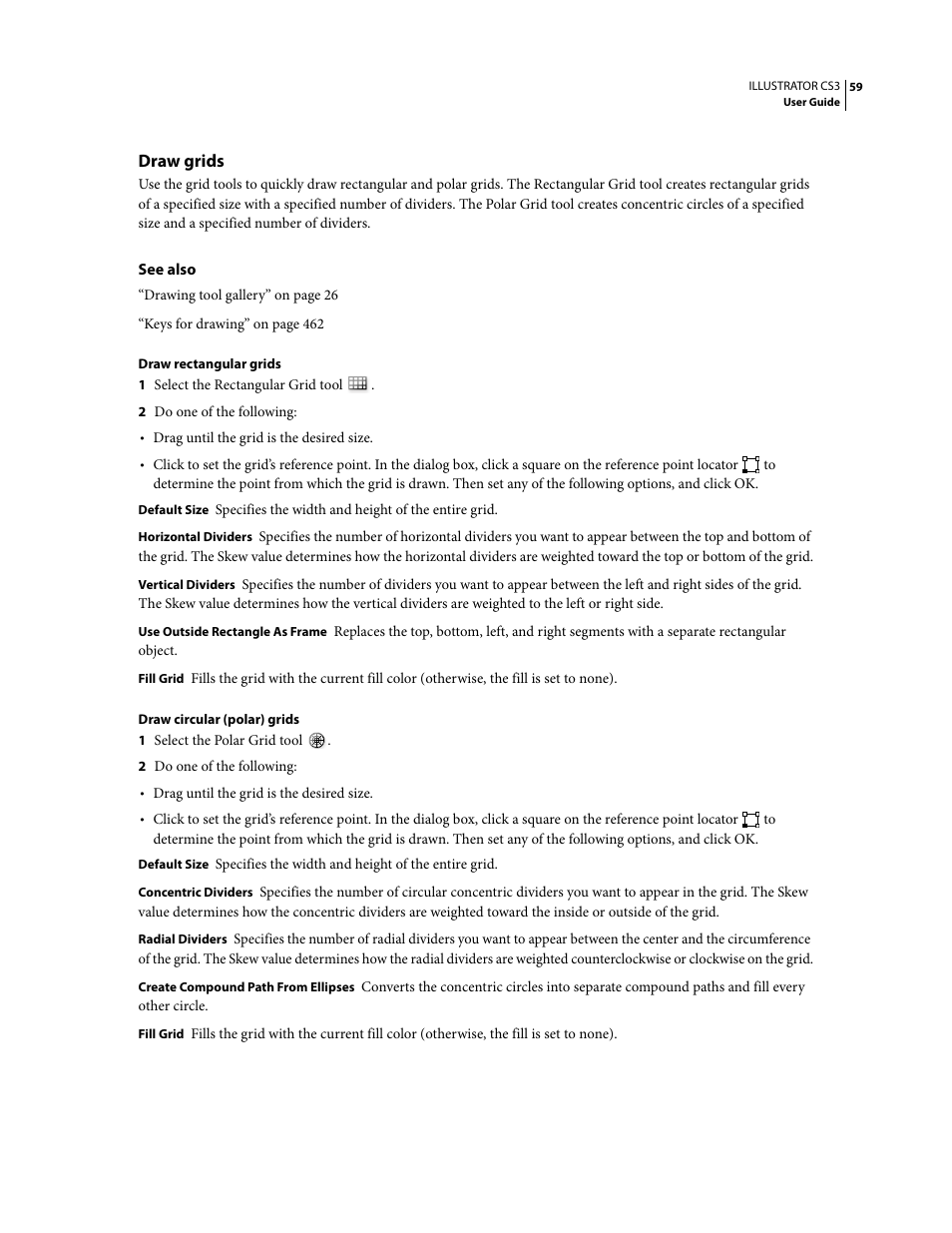 Draw grids | Adobe Illustrator CS3 User Manual | Page 65 / 495