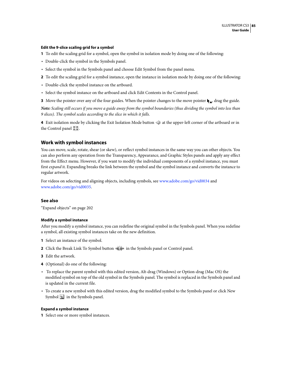 Work with symbol instances | Adobe Illustrator CS3 User Manual | Page 91 / 495