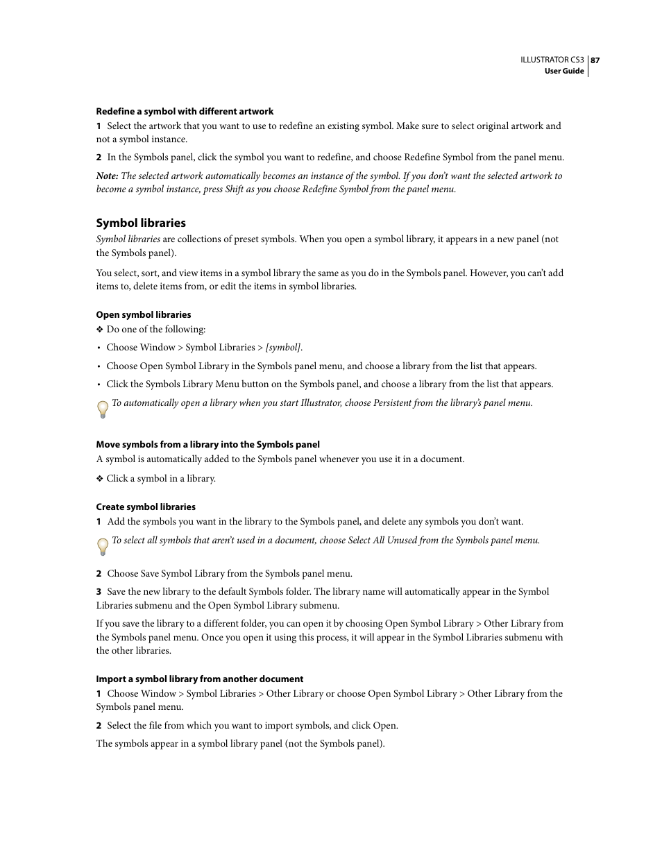Symbol libraries | Adobe Illustrator CS3 User Manual | Page 93 / 495