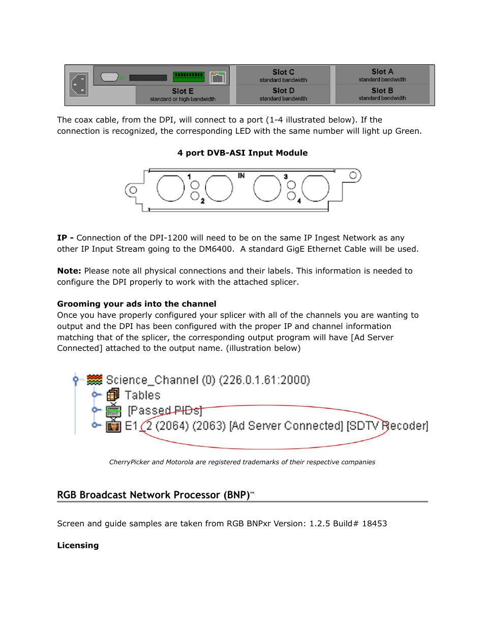 Broadcast, Network, Processor | Rgb broadcast network processor (bnp) | Adtec digital DPI-1200 (version 01.04.08U) Manual User Manual | Page 33 / 58