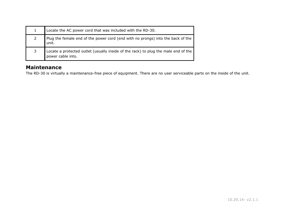 Maintenance | Adtec digital RD-30 (version 2.1.1) Manual User Manual | Page 15 / 39