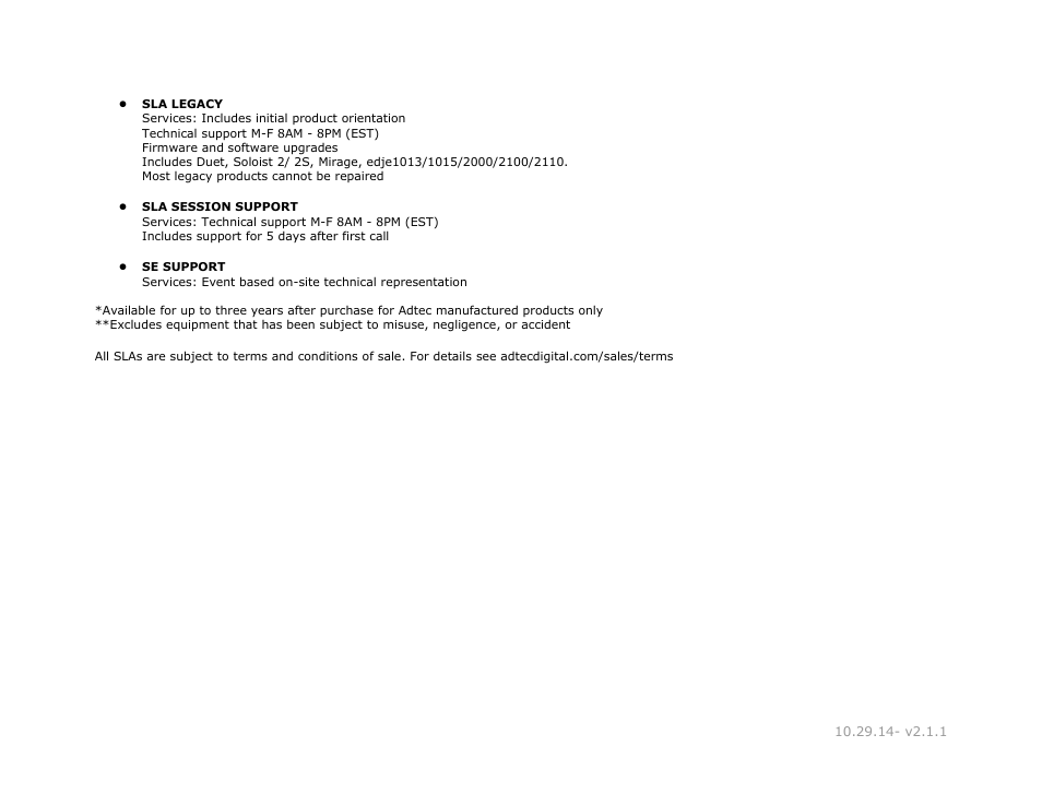 Adtec digital RD-30 (version 2.1.1) Manual User Manual | Page 39 / 39