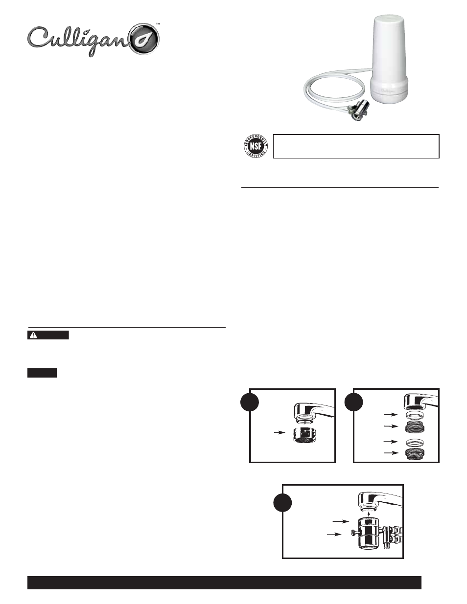 Culligan CT-2 User Manual | 8 pages