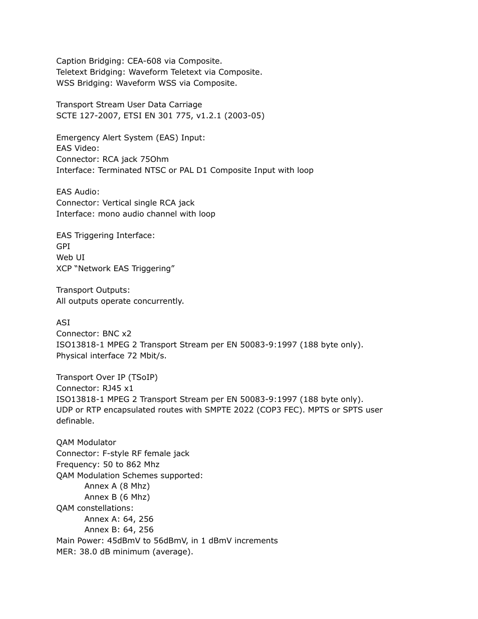 Adtec digital YUV2QAM (version 01.02.01) Manual User Manual | Page 45 / 46