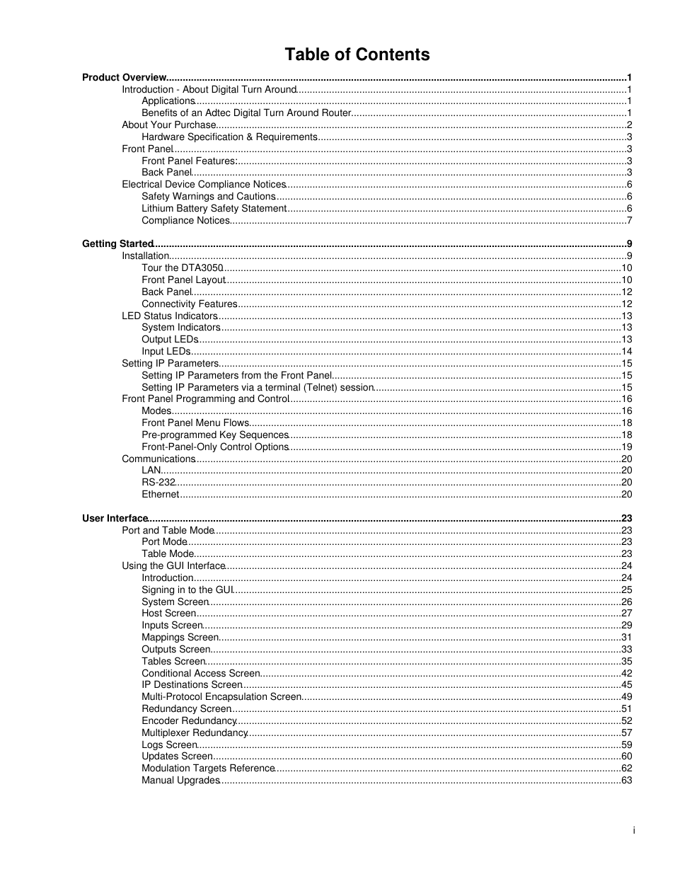 Adtec digital DTA-3050 (version 6.02.14) Manual User Manual | Page 2 / 94