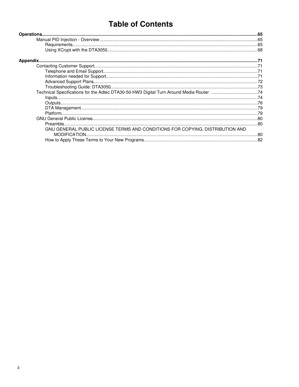 Adtec digital DTA-3050 (version 6.02.14) Manual User Manual | Page 3 / 94