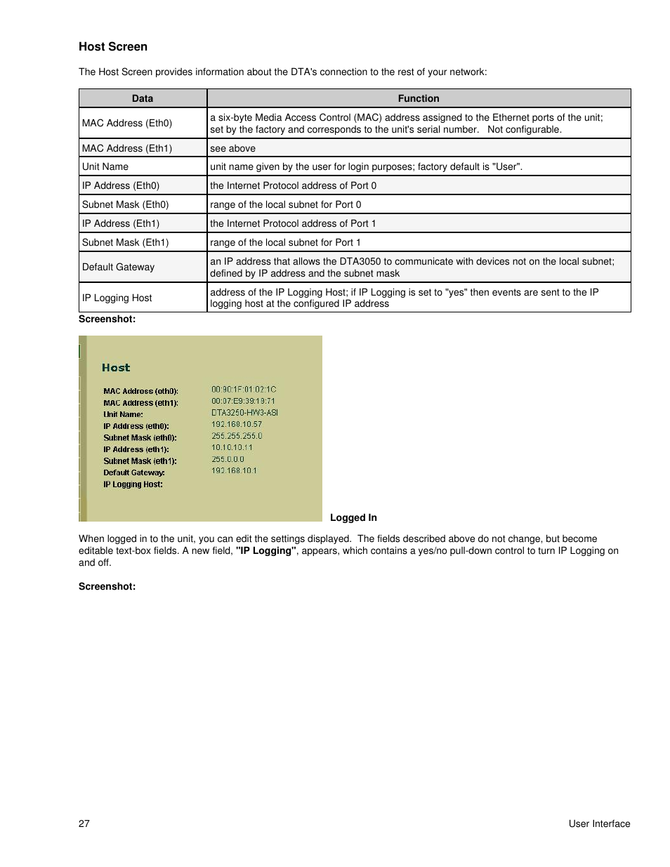 Host screen | Adtec digital DTA-3050 (version 6.02.14) Manual User Manual | Page 31 / 94