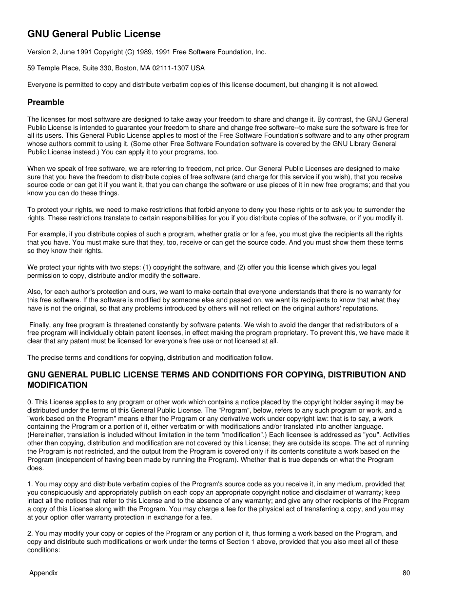 Gnu general public license, Preamble, Modification | Adtec digital DTA-3050 (version 6.02.14) Manual User Manual | Page 91 / 94