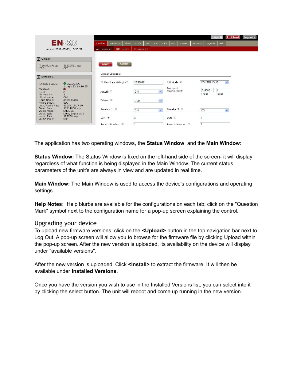Upgrading, Your, Device | Adtec digital EN-20 (version 2.03.06) Manual User Manual | Page 34 / 63