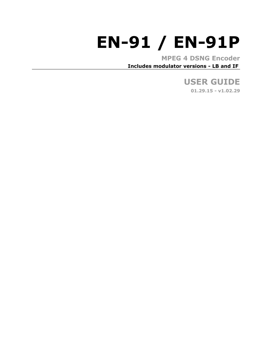 Adtec digital EN-91 / EN-91P (version 1.02.29) Manual User Manual | 67 pages