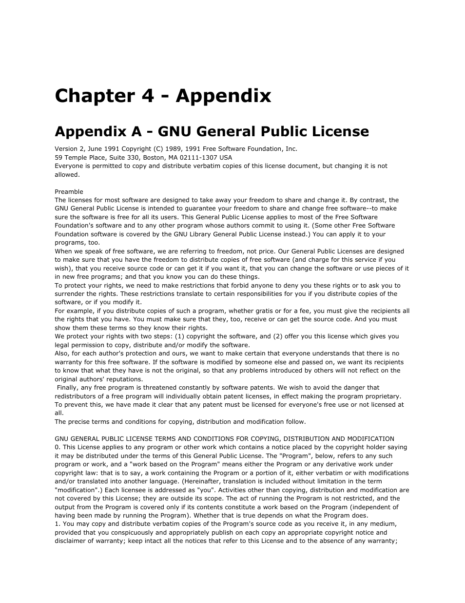 Chapter 4 - appendix, Appendix a - gnu general public license, Chapter | Appendix, General, Public, License | Adtec digital EN-91 / EN-91P (version 1.02.29) Manual User Manual | Page 50 / 67