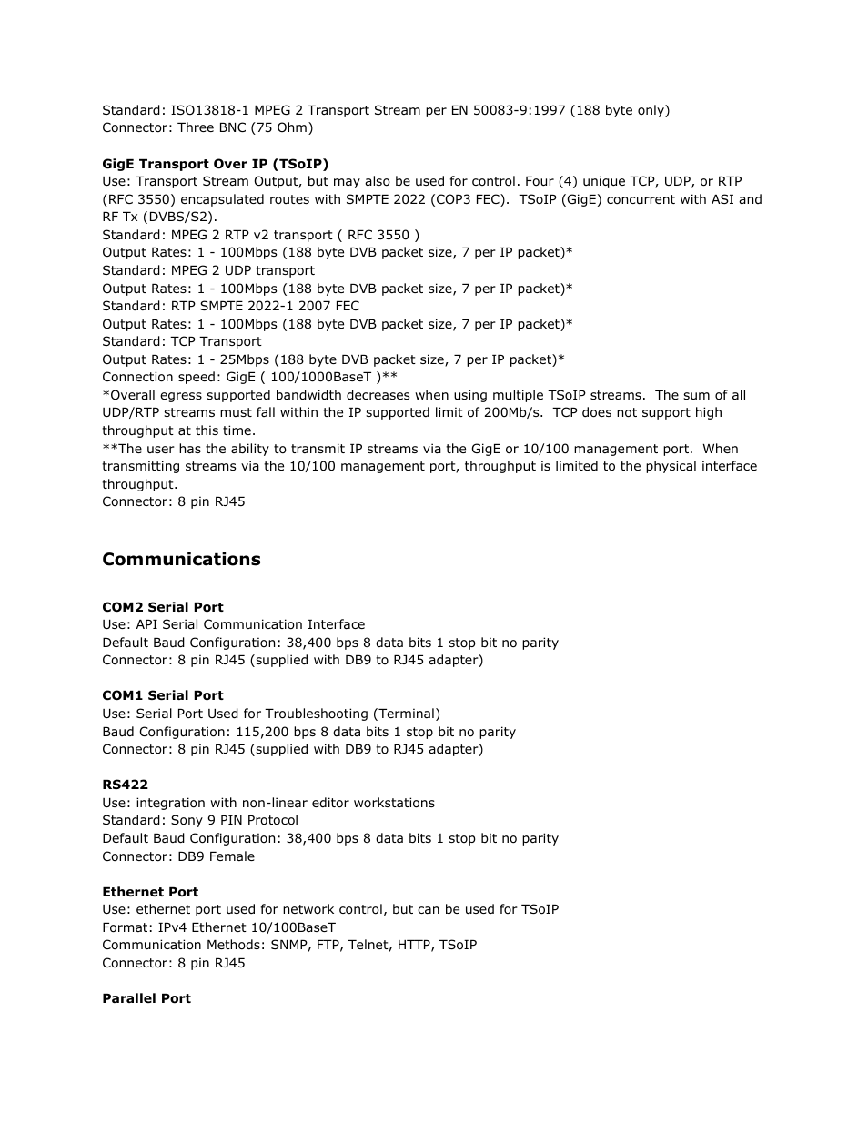 Communications | Adtec digital EN-91 / EN-91P (version 1.02.29) Manual User Manual | Page 55 / 67