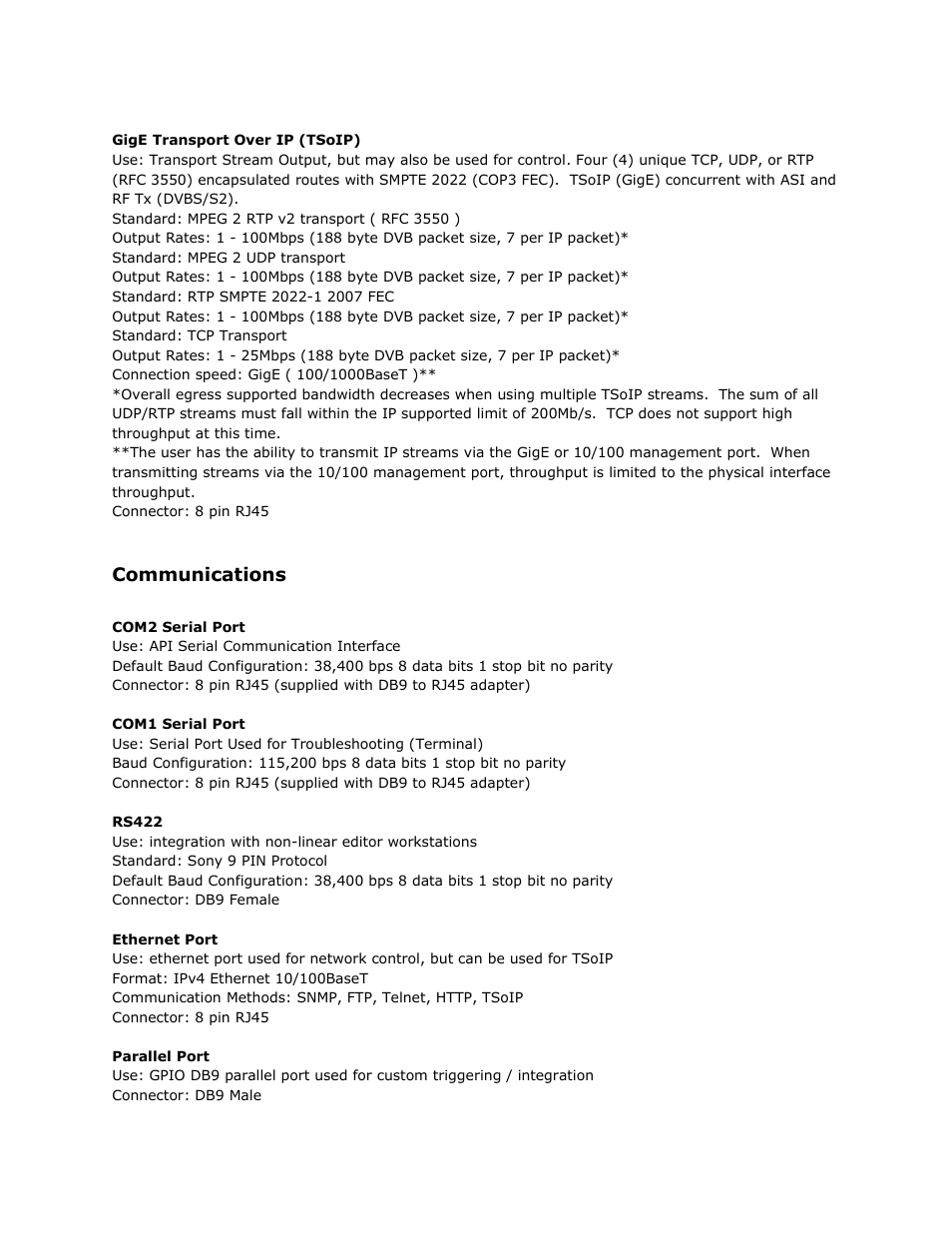 Communications | Adtec digital EN-91 / EN-91P (version 1.02.29) Manual User Manual | Page 60 / 67
