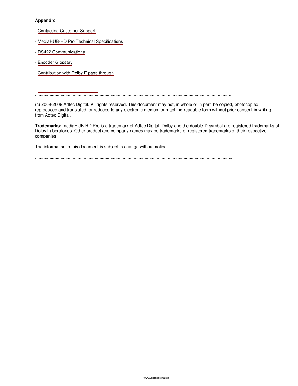 Gnu general product license | Adtec digital mediaHUB-HD Pro (version 03.07.19) Manual User Manual | Page 3 / 98